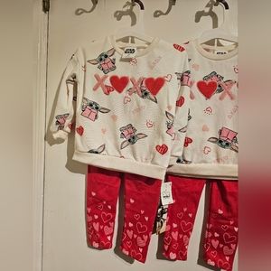 Set of (2) Toddlers Baby Yoda 2 Piece Outfit x 2